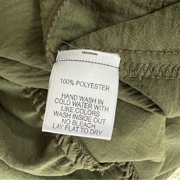 Gibsonlook Green Halter Ruffle Drawstring Waist Dress Size Small - Picture 10 of 11